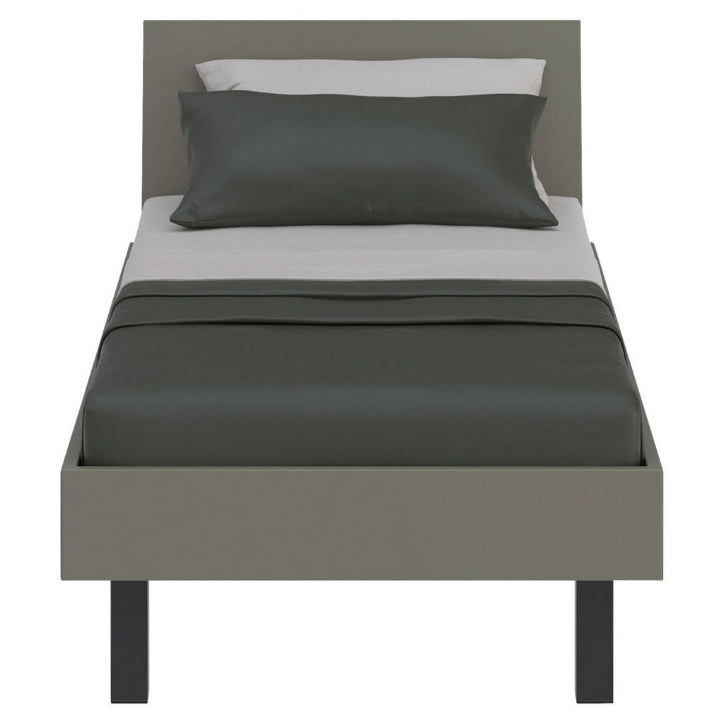 Thumbnail - Xora Bett Primolar, Grau, Grün, Metall, Höhe ca. 15 cm, 90x200 cm, in verschiedenen Holzdekoren erhältlich, Größen für L...