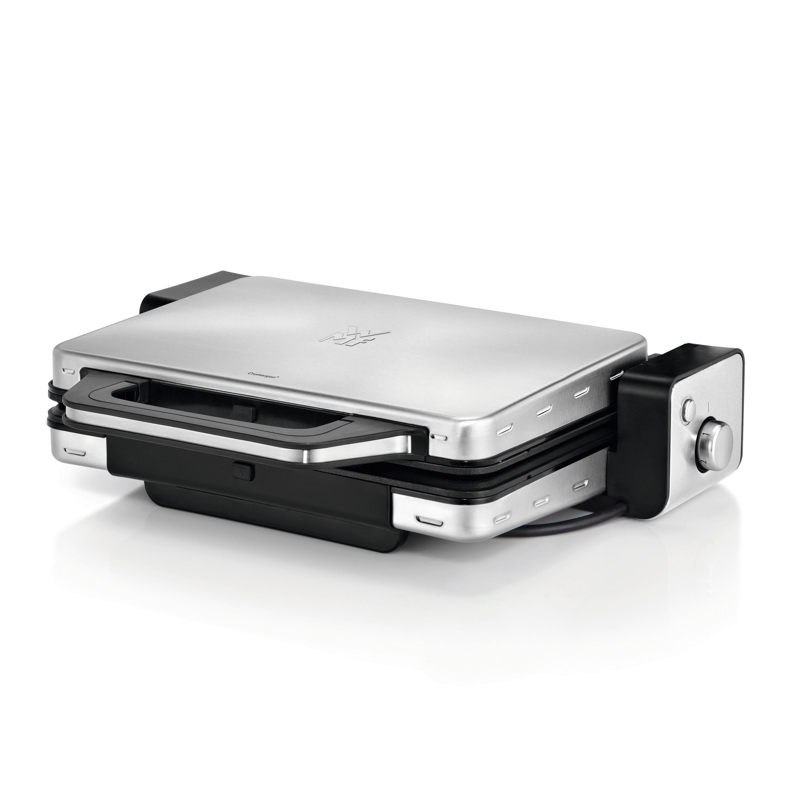 KONTAKTGRILL 1800-2100 W - Silberfarben/Schwarz, Design, Metall (45/13,6/36,6cm) - WMF