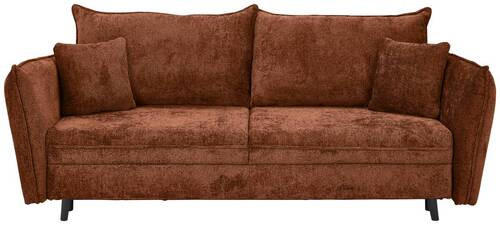 BÄDDSOFFA i chenille terrakotta  - svart/terrakotta, Klassisk, trä/textil (238/99/108cm) - MID.YOU