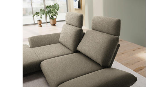 ECKSOFA  in Flachgewebe Hellbraun  155/234 cm  - Hellbraun/Schwarz, Design, Textil/Metall (155/234cm) - Dieter Knoll