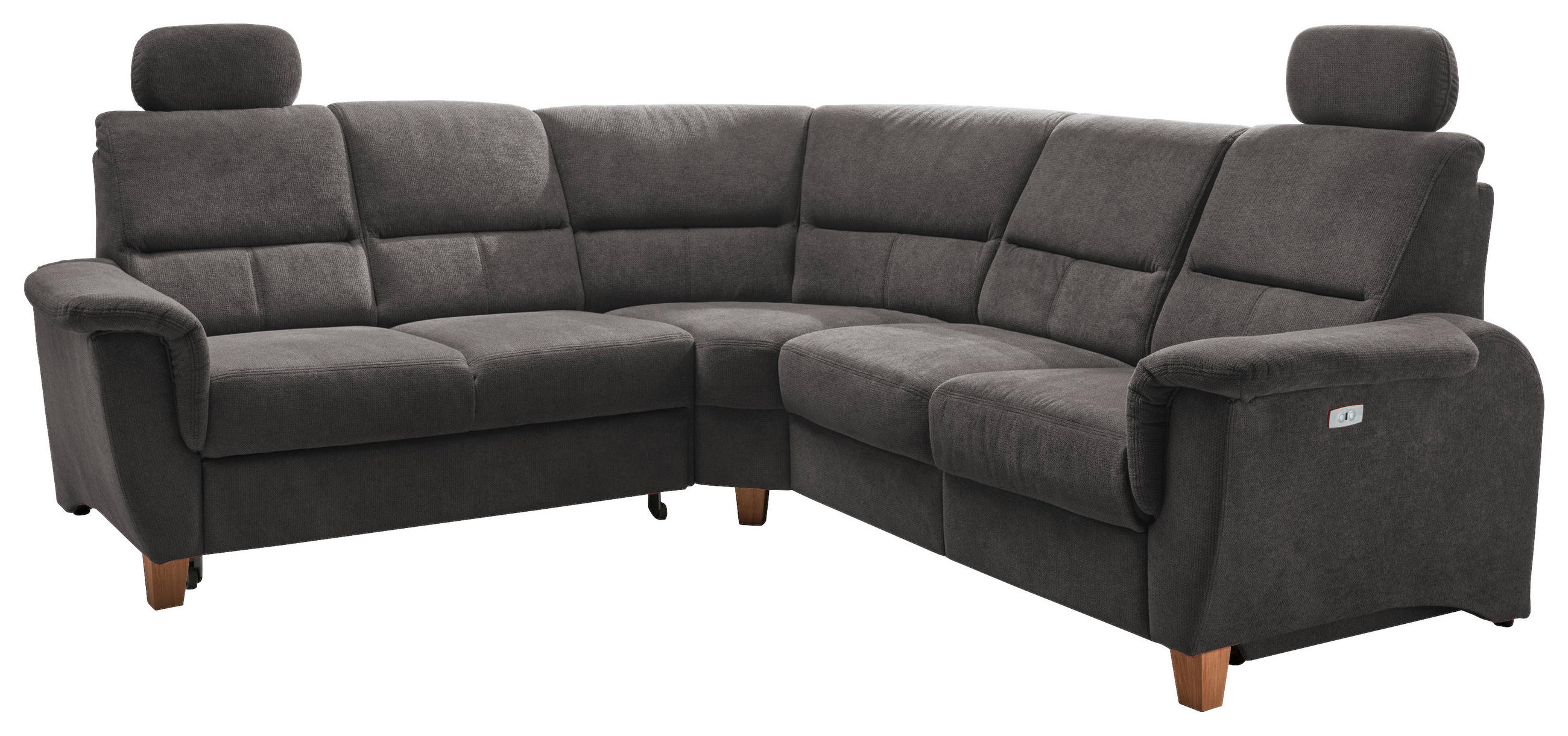 ECKSOFA in Struktur Anthrazit  238/241 cm  - Wildeiche/Anthrazit, KONVENTIONELL, Holz/Textil (238/241cm) - Livetastic