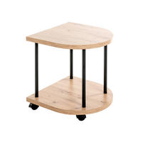 BEISTELLTISCH in Metall, Holzwerkstoff 40/40/45 cm  - Eichefarben/Schwarz, Trend, Holzwerkstoff/Metall (40/40/45cm)