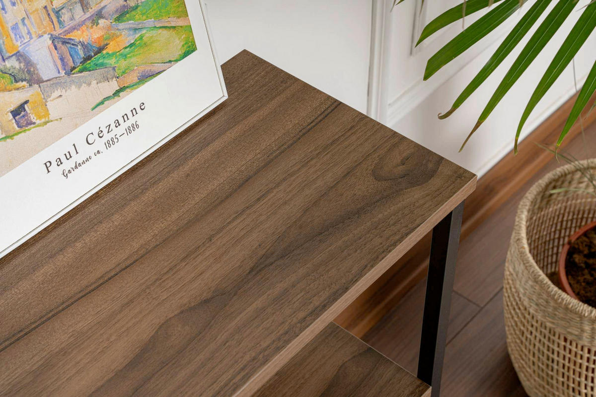 KOMMODE , 120/77/30 cm,  - Walnussfarben/Schwarz, MODERN, Holzwerkstoff (120/77/30cm) - MID.YOU