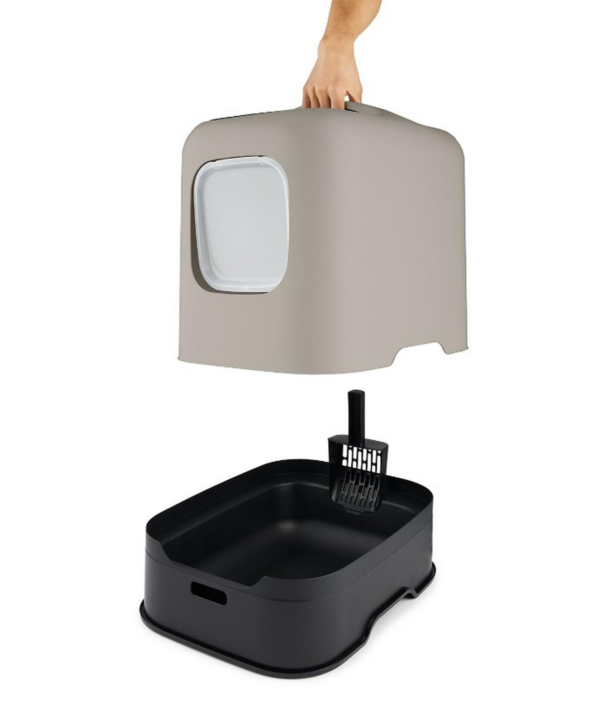 KATZENTOILETTE - Cappuccino, Basics, Kunststoff (51/39,5/44,3cm) - Rotho