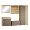 GARDEROBE - Anthrazit/Eiche Artisan, Design, Glas/Holzwerkstoff (260/190/35cm) - MID.YOU