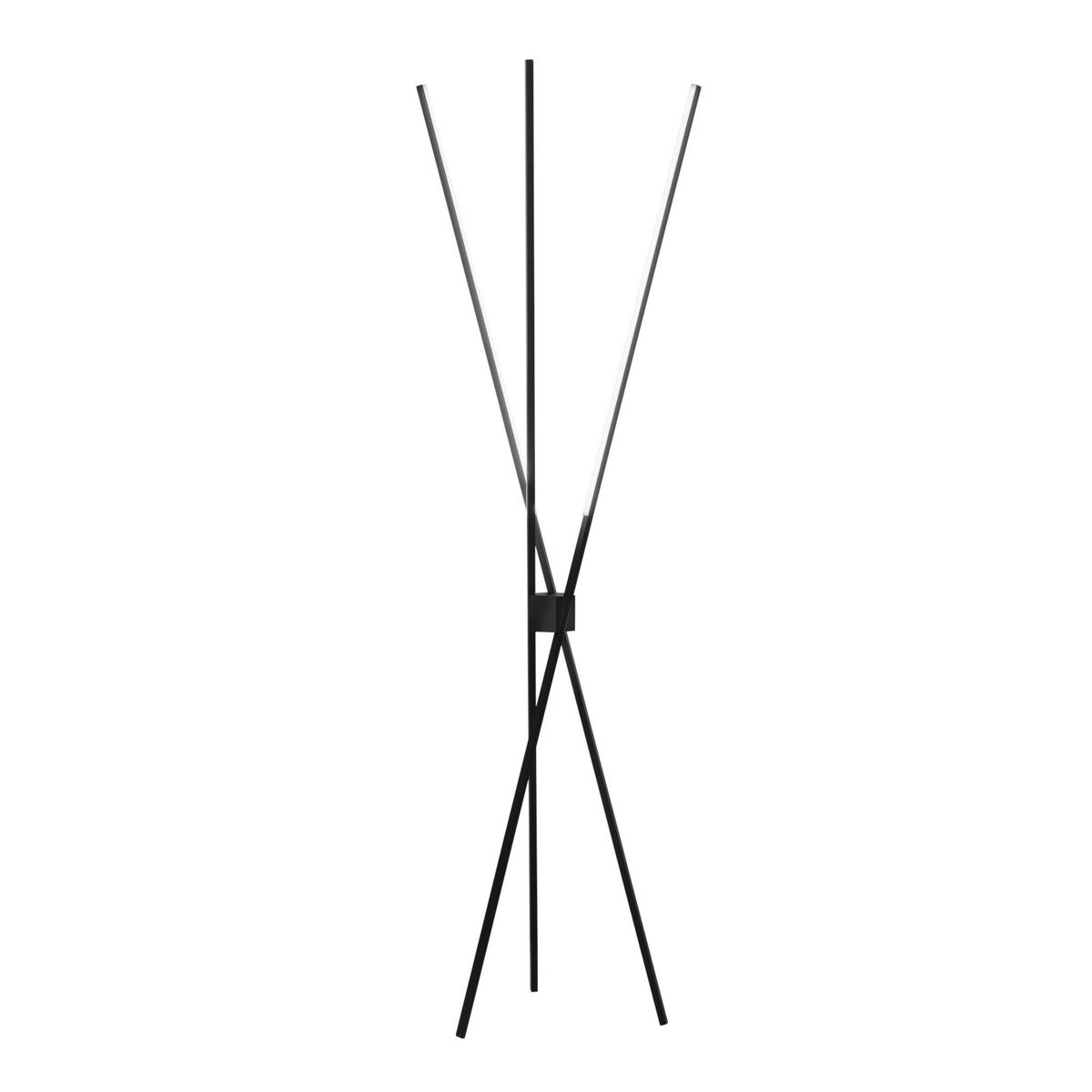 LED-STEHLEUCHTE Luce Ambiente e Design 159/49,5 cm   - Schwarz/Weiß, LIFESTYLE, Kunststoff/Metall (159/49,5cm)