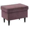 HOCKER Webstoff Aubergine  - Aubergine/Schwarz, Basics, Textil (63/43/42cm) - MID.YOU