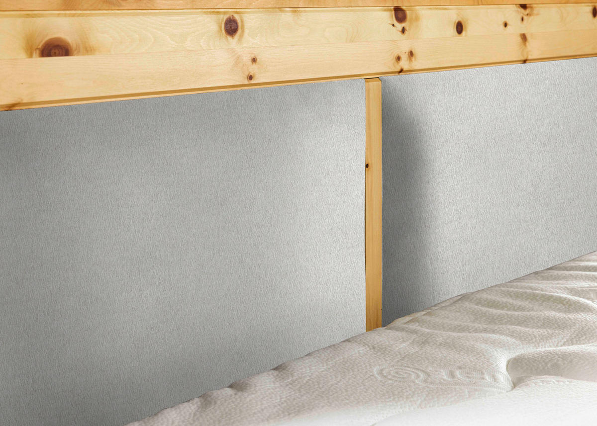 BOXSPRINGBETT 180/200 cm  in Silberfarben  - Silberfarben, Natur, Holz/Textil (180/200cm) - Linea Natura
