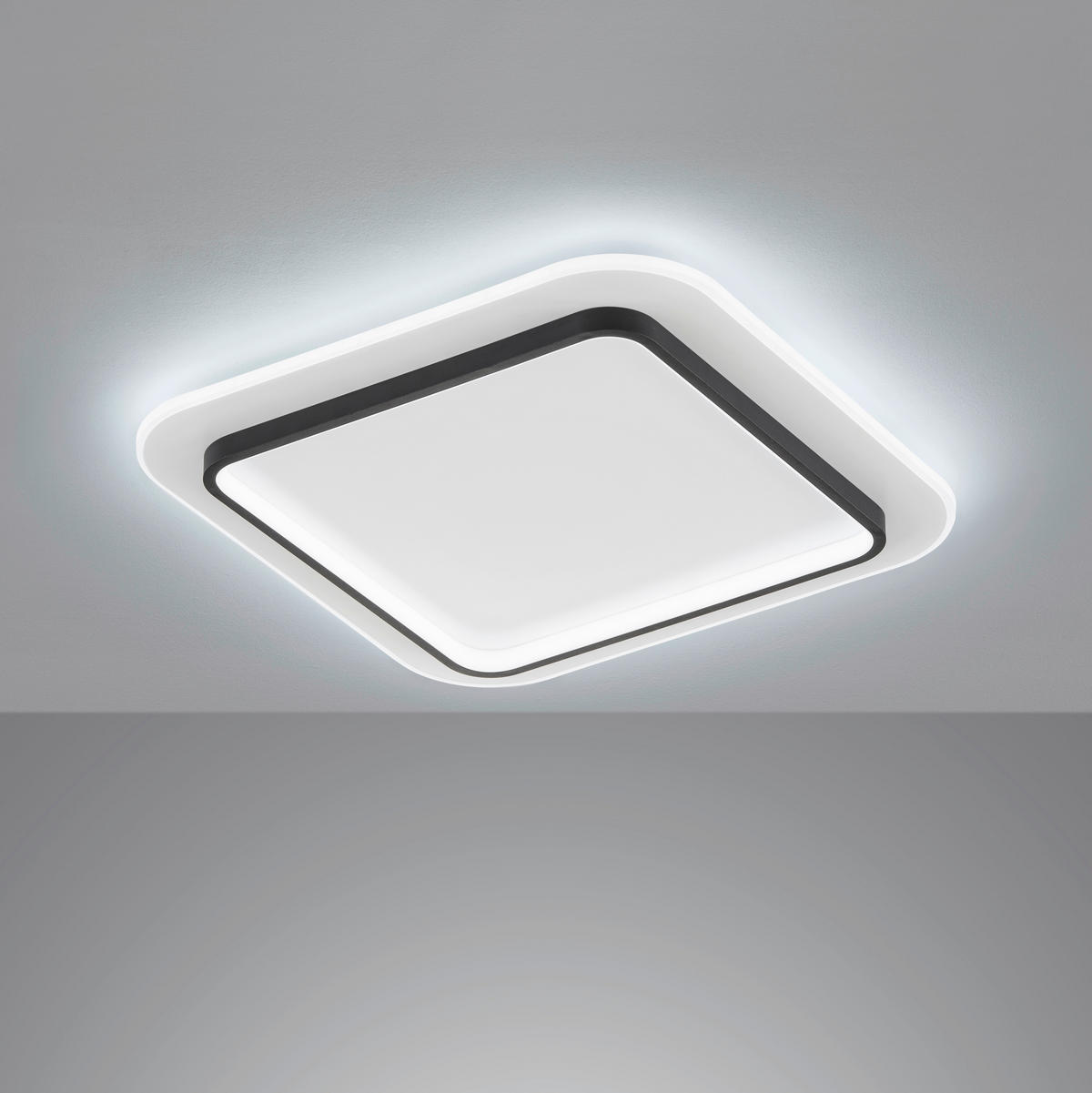 LED-TAKLAMPA Blithe 50/50/5 cm  - vit/sandfärgad, Basics, metall (50/50/5cm) - Fischer & Honsel