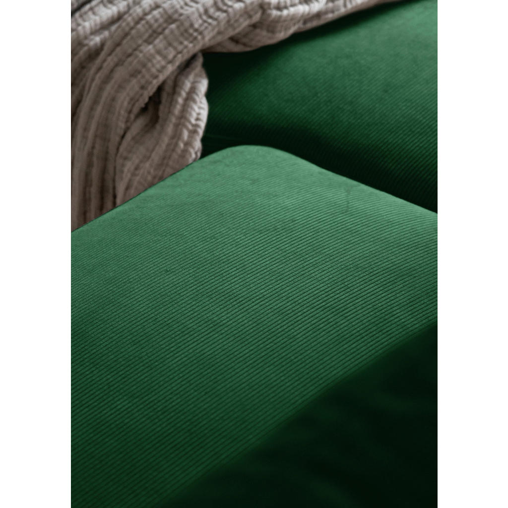 Thumbnail - Mid.you Ecksofa, Smaragdgrün, Textil, 6-Sitzer, Ottomane links, L-Form, 237x197 cm, Made in EU, Liegefunktion, Rücken ec...