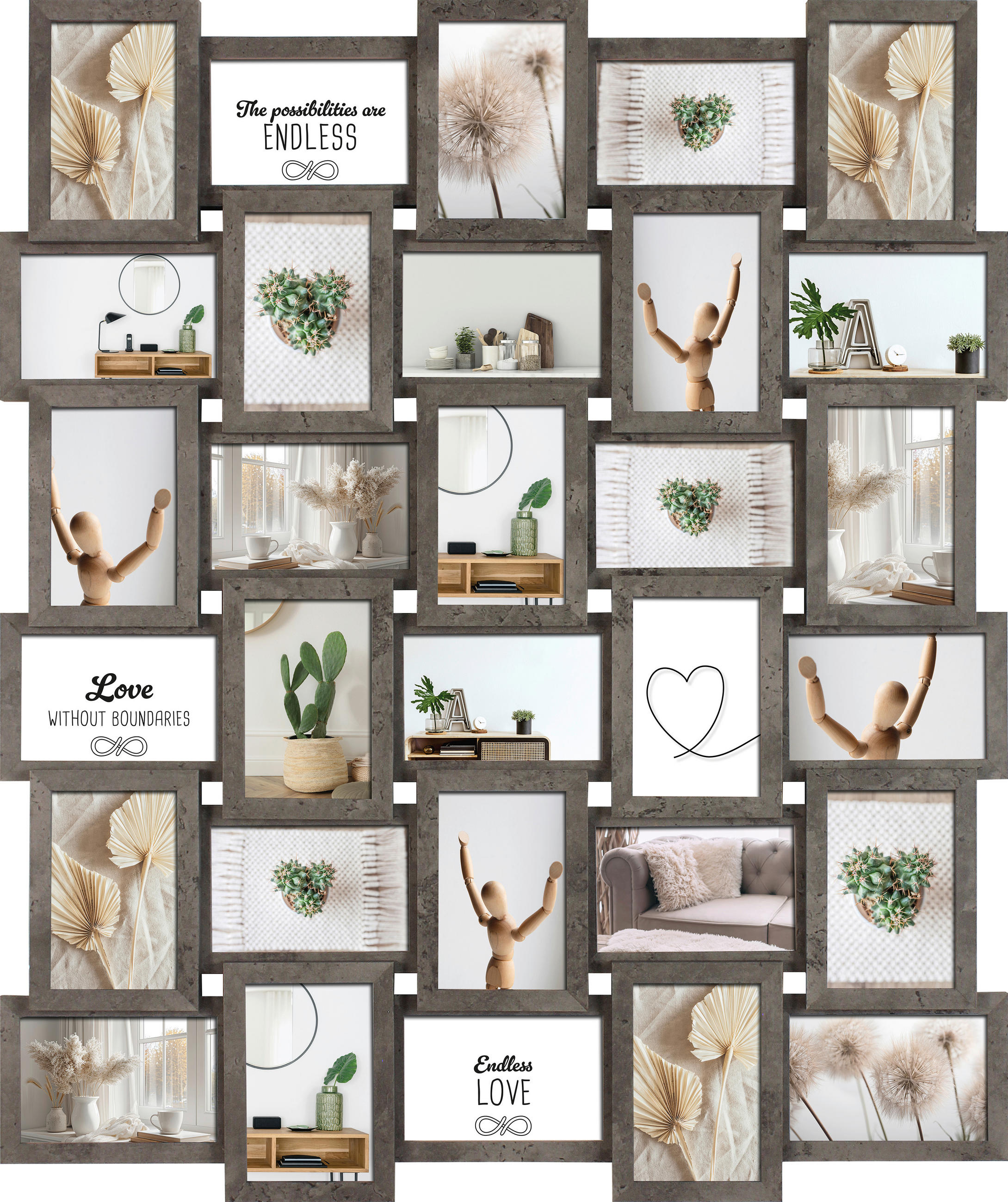 RAHMEN 73,5/86,5/4,5 cm  - Grau, Basics, Holzwerkstoff (73,5/86,5/4,5cm)