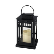 SOLARLEUCHTE - Schwarz, Design, Glas/Kunststoff (15/26cm) - Ambia Garden