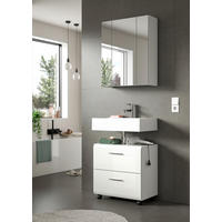 BADRUM 60 cm  - vit/silver, Trend, trämaterial/glas (60cm) - MID.YOU