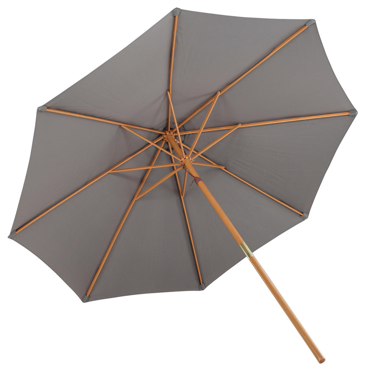 SONNENSCHIRM 300 cm  - Grau, KONVENTIONELL, Holz/Textil (300/244cm) - Gardenson