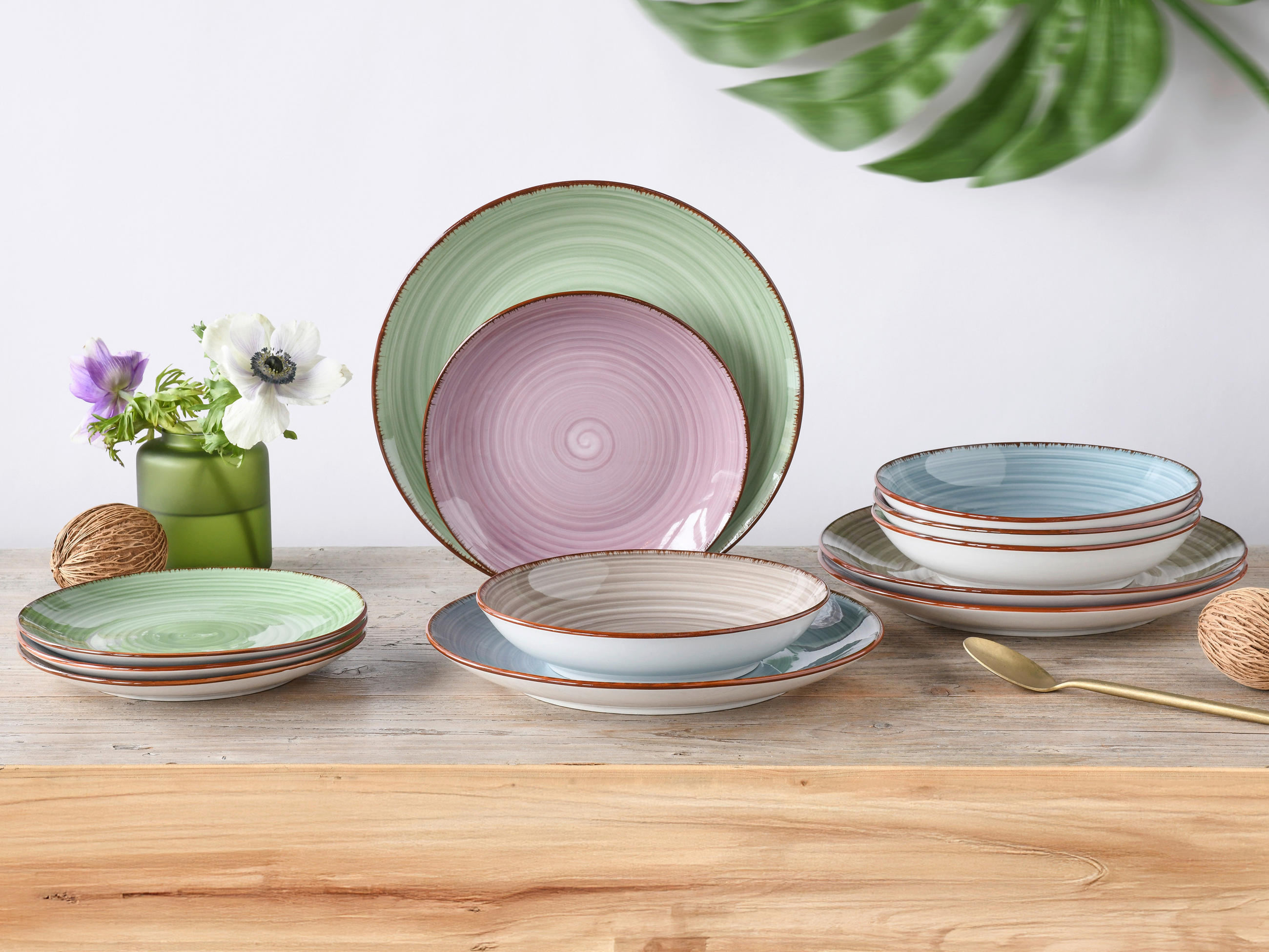 TAFELSERVICE Samba 12-teilig  - Multicolor, Basics, Keramik - Creatable