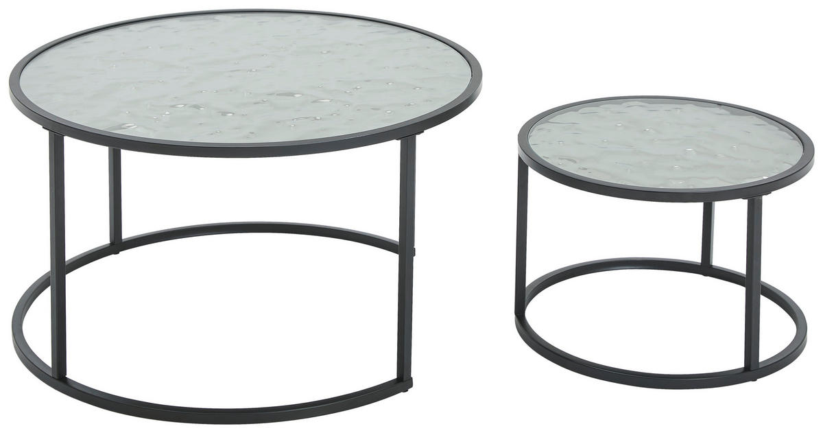KONFERENČNÍ STOLEK, černá, barvy stříbra, kov, sklo, kompozitní dřevo, 80/44,5/80 cm - černá/barvy stříbra, Design, kov/kompozitní dřevo (80/44,5/80cm) - MID.YOU