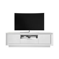 KOMODA POD TELEVIZI, bílá, 180/58/50 cm - bílá/barvy hliníku, Moderní, kov/kompozitní dřevo (180/58/50cm) - Carryhome