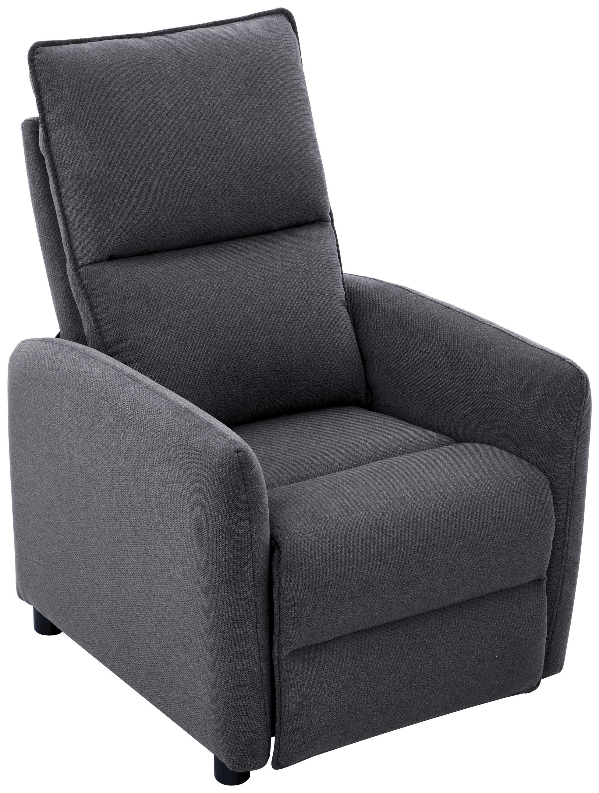 Fotoliu Pentru Televizor din lemn, metal, plastic, textil, gri închis - gri închis/negru, Konventionell, plastic/lemn (74/101/95cm) - Carryhome