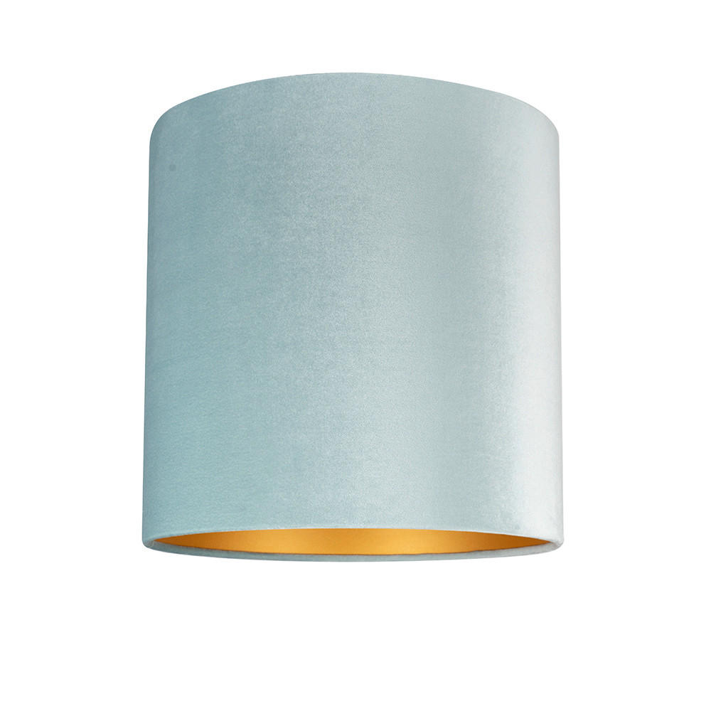 XXXLutz Leuchtenschirm Velour Hellblau 35 cm