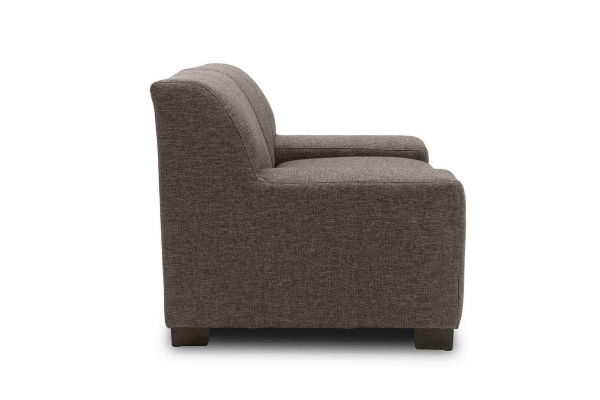 SESSEL Webstoff Graubraun    - Wengefarben/Graubraun, Design, Holz/Textil (101/74/85cm) - MID.YOU