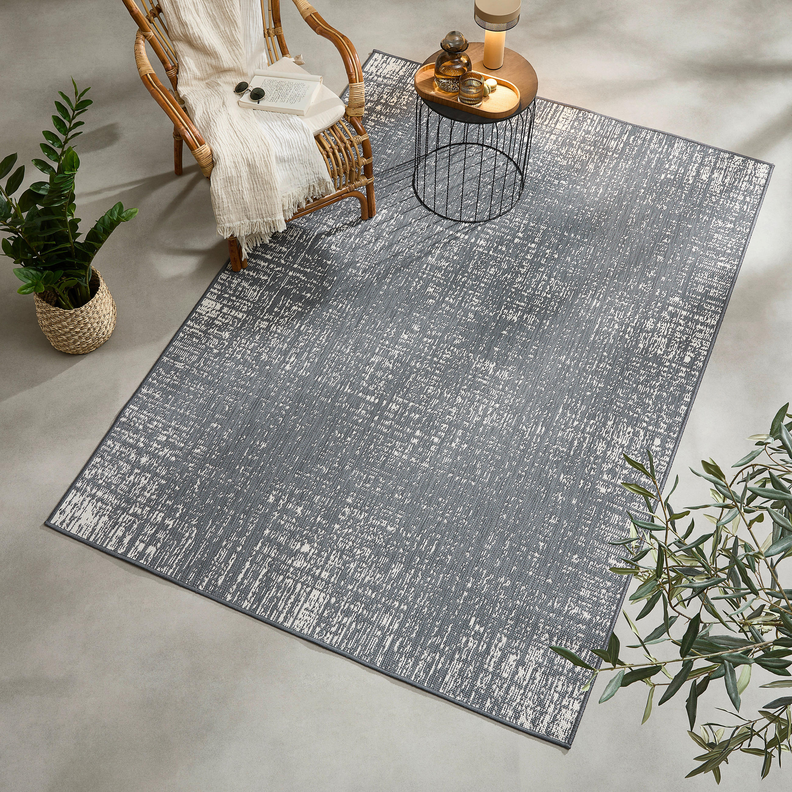 OUTDOORTEPPICH 80/150 cm Reverso Anthrazit  - Anthrazit, Design, Kunststoff/Textil (80/150cm) - Ambia Garden