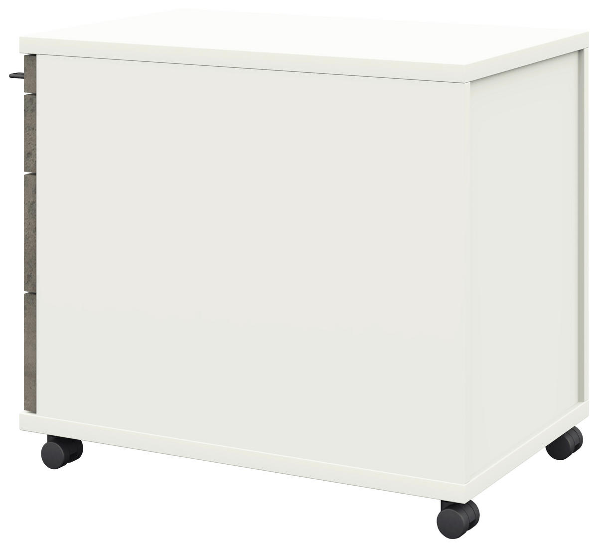 ROLLCONTAINER Graphitfarben, Weiß  - Graphitfarben/Weiß, Design, Holzwerkstoff/Kunststoff (42,7/54,4/60cm) - Moderano