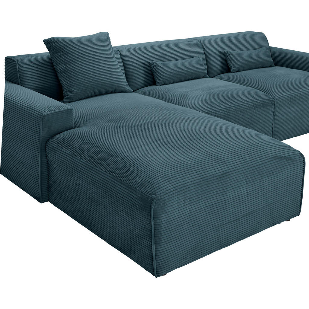 Thumbnail - Livetastic Ecksofa, Petrol, Textil, Füllung: Schaumstoff, Ottomane links, L-Form, 303x196 cm, Made in EU, Rücken echt, W...