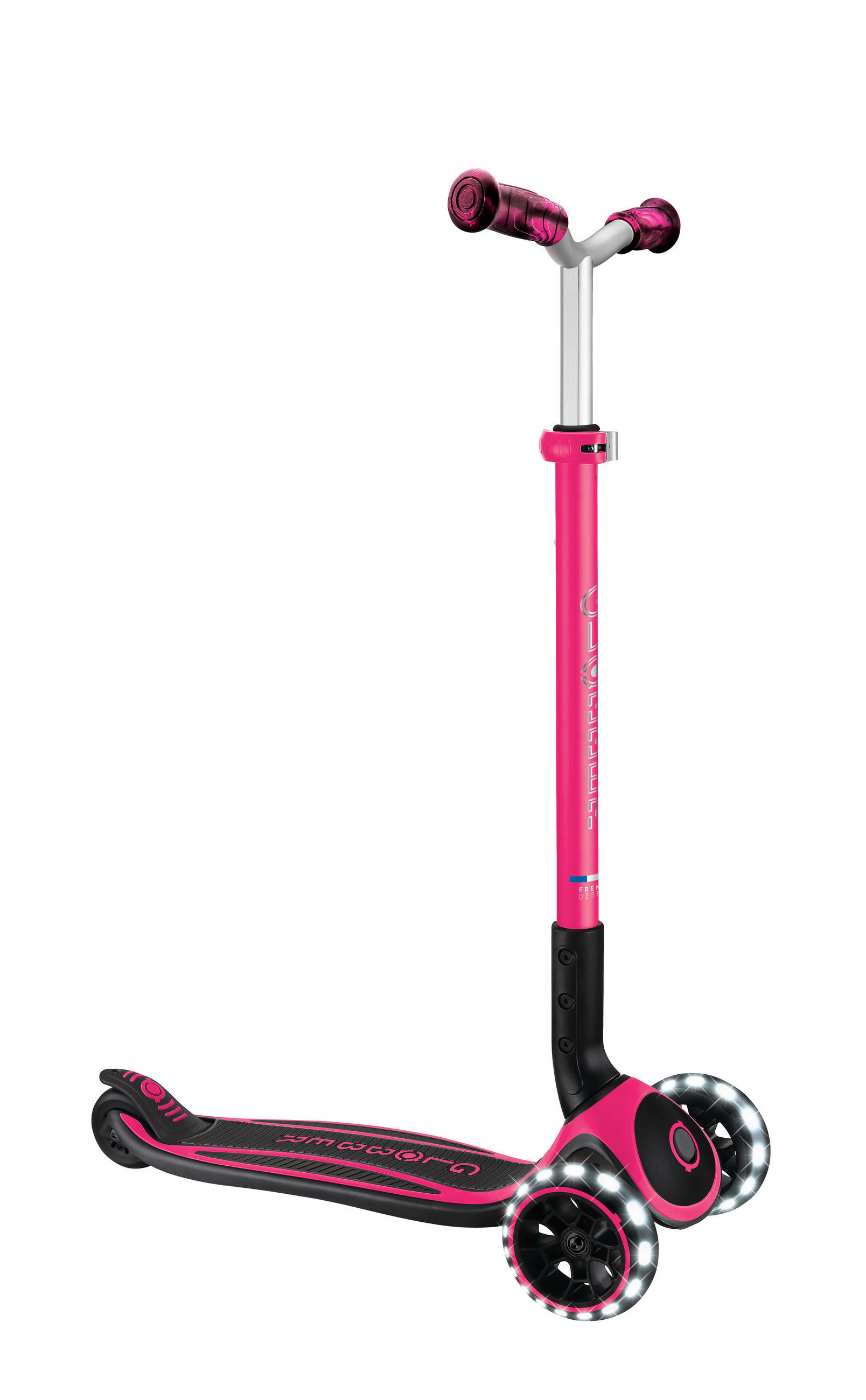 KINDERSCOOTER ACE LIGHTS  - Fuchsia, Basics, Kunststoff (61/37/94,5cm) - GLOBBER