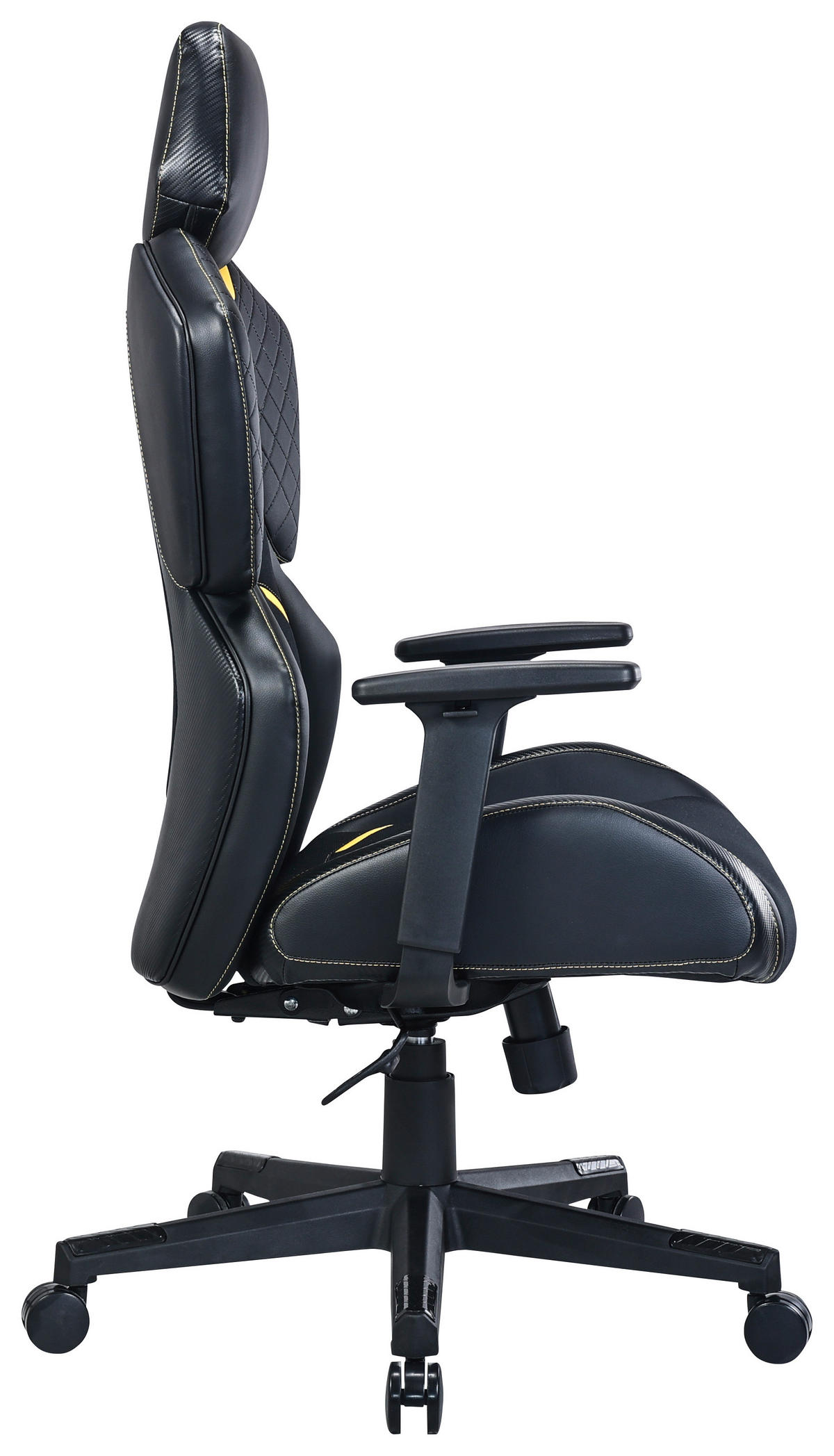 GEJMERSKA STOLICA  žuta, crna   - žuta/crna, Dizajnerski, metal/tekstil (68/119,5-129/64cm) - Novel