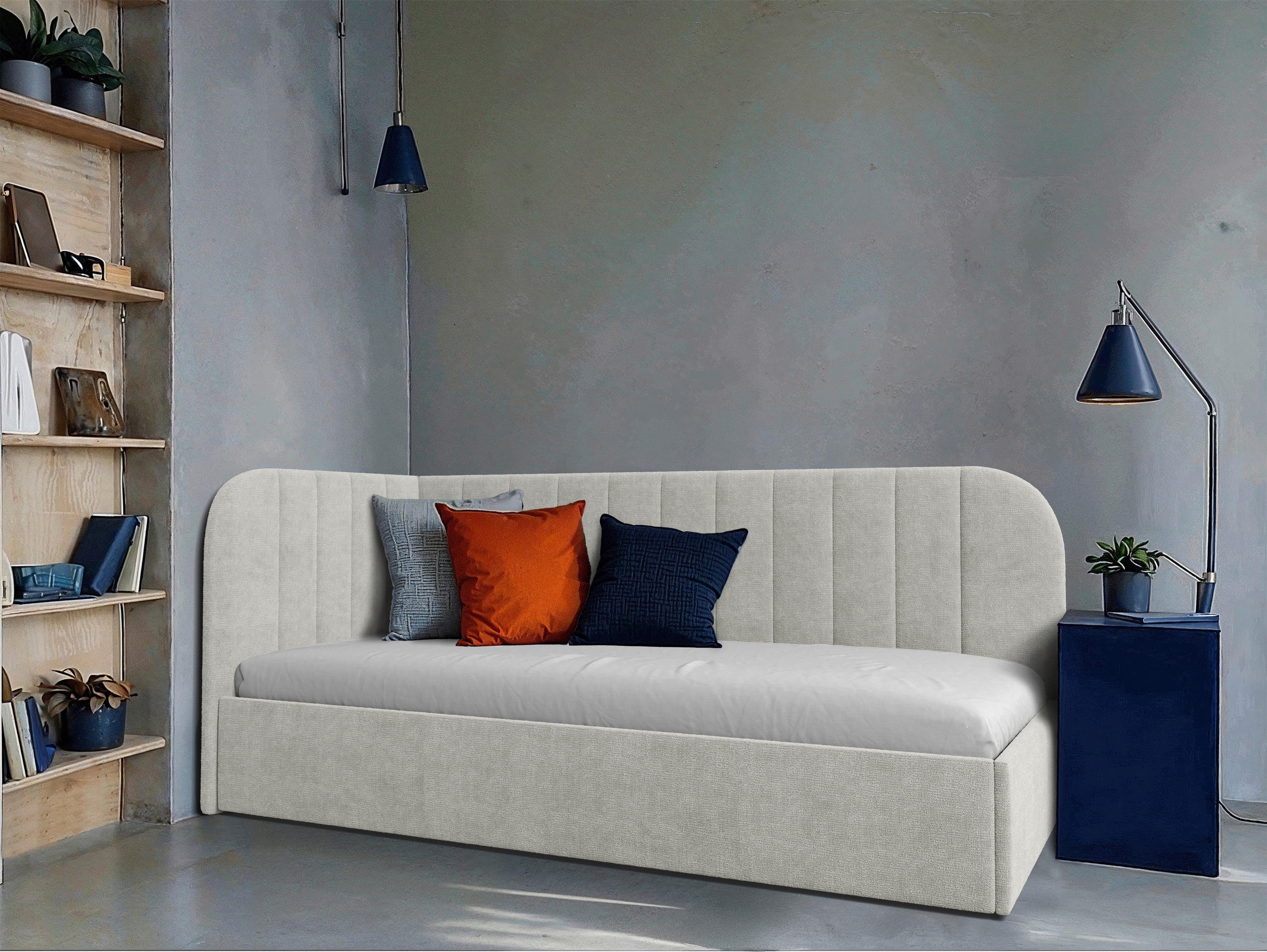 POLSTERBETT 90/200 cm,  in Beige, gepolstertes Kopfteil, Lattenrost, Bettkasten,  - Beige/Schwarz, MODERN, Holz/Holzwerkstoff (90/200cm) - MID.YOU