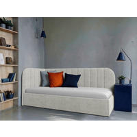 POLSTERBETT 90/200 cm,  in Beige, gepolstertes Kopfteil, Lattenrost, Bettkasten,  - Beige/Schwarz, MODERN, Holz/Holzwerkstoff (90/200cm) - MID.YOU