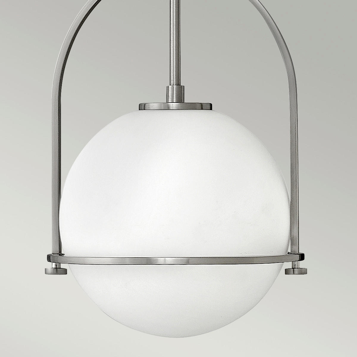 HÄNGELEUCHTE 28.9/50.3 cm    - Nickelfarben, Design, Glas/Metall (28.9/50.3cm) - Elstead Lighting