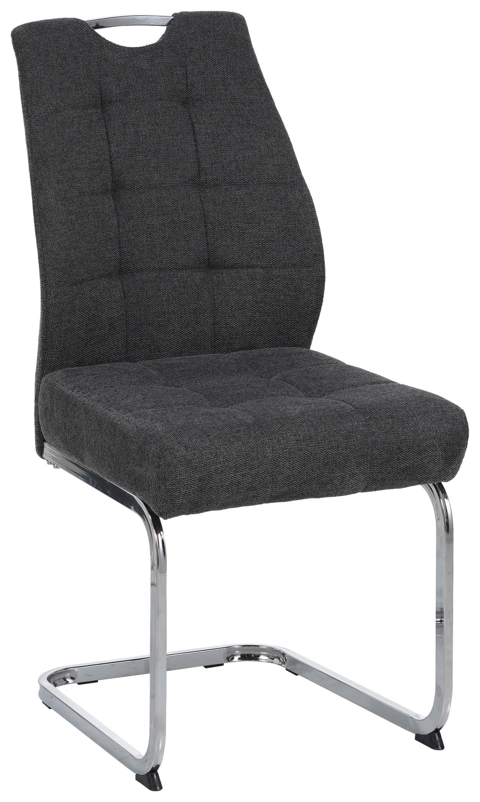 SCHWINGSTUHL  in Eisen Cord  - Chromfarben/Dunkelgrau, Design, Textil/Metall (46/96/61.5cm) - Carryhome