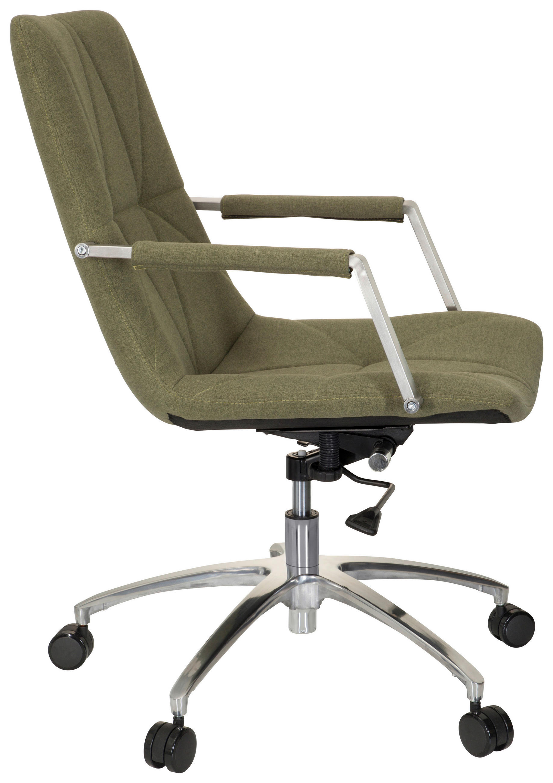 Thumbnail - Mid.you Drehstuhl, Grün, Textil, Drehkreuz, 57x100x75 cm, Wippmechanik mit Härtegradeinstellung, Arbeitszimmer, Bürostüh...