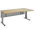 SCHREIBTISCH - Silberfarben/Ahornfarben, KONVENTIONELL, Holzwerkstoff/Metall (180/100cm) SCHREIBTISCH - Silberfarben/Ahornfarben, KONVENTIONELL, Holzwerkstoff/Metall (180/100cm)