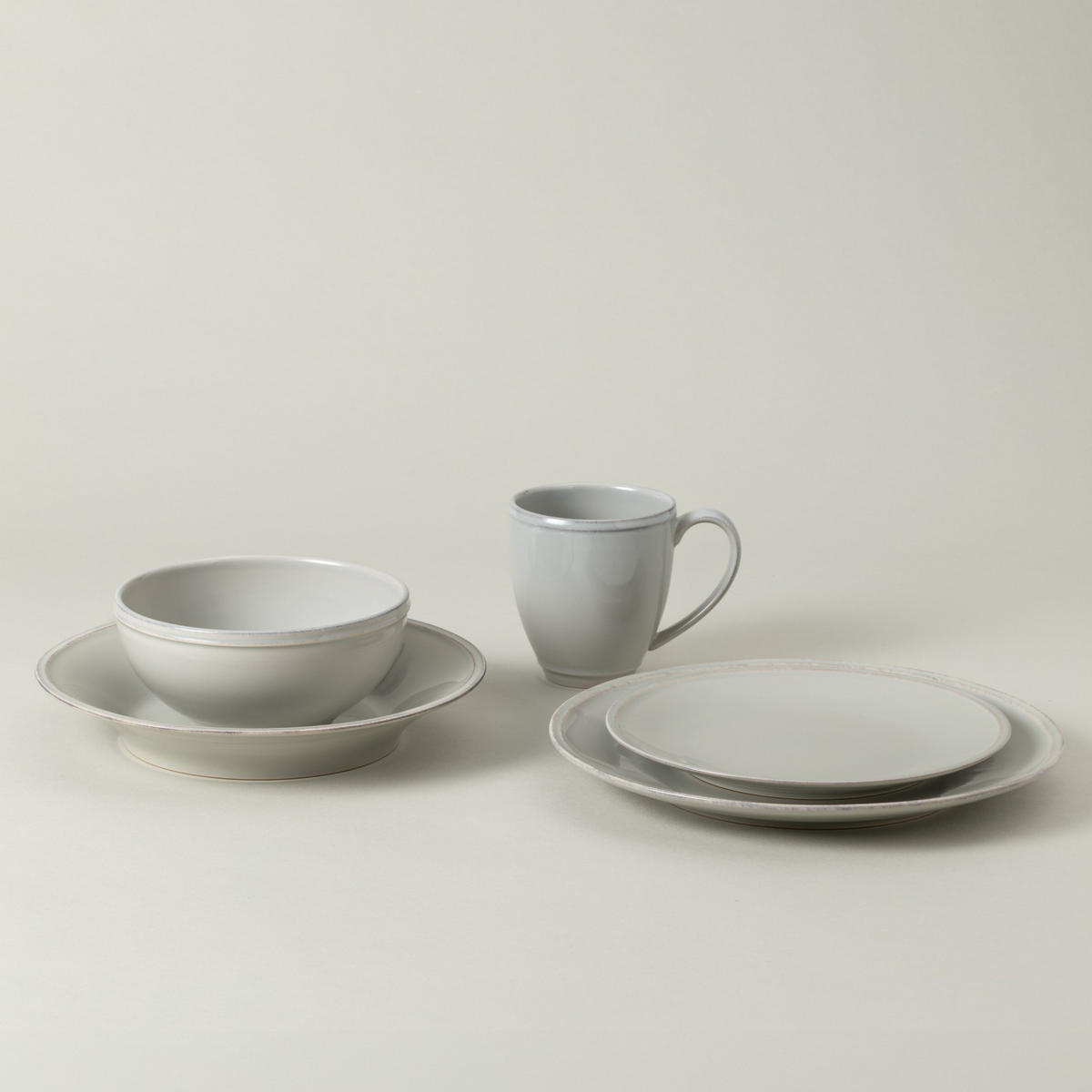 KOMBISERVICE Grau FRISO 30-teilig 6 Personen  - Grau, Basics, Keramik - Costa Nova