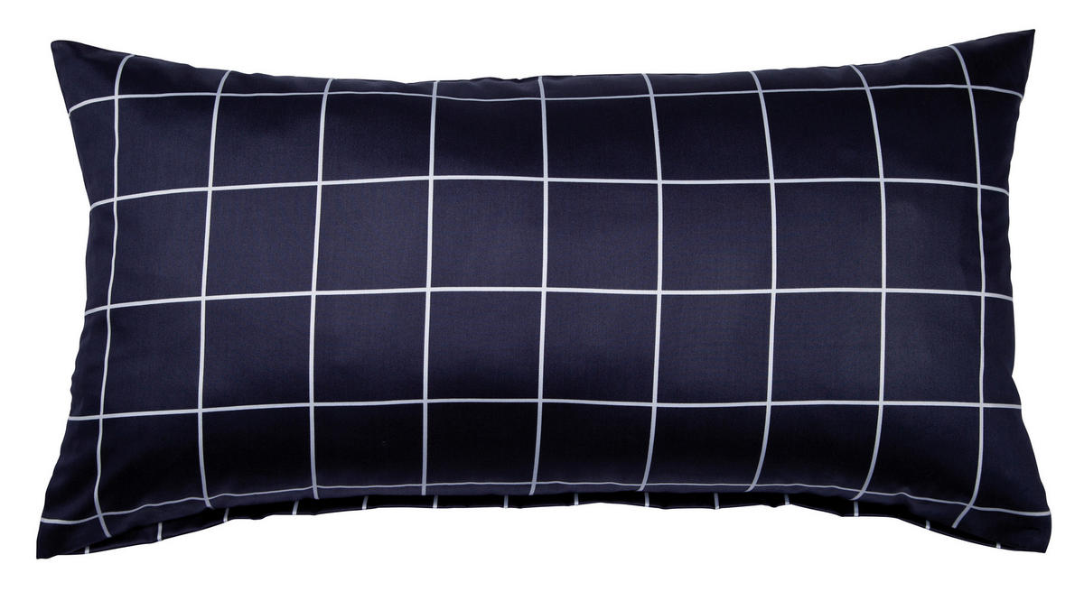 KISSENHÜLLE Giulietta 40/80 cm  - Weiß/Dunkelblau, KONVENTIONELL, Textil (40/80cm) - Janine