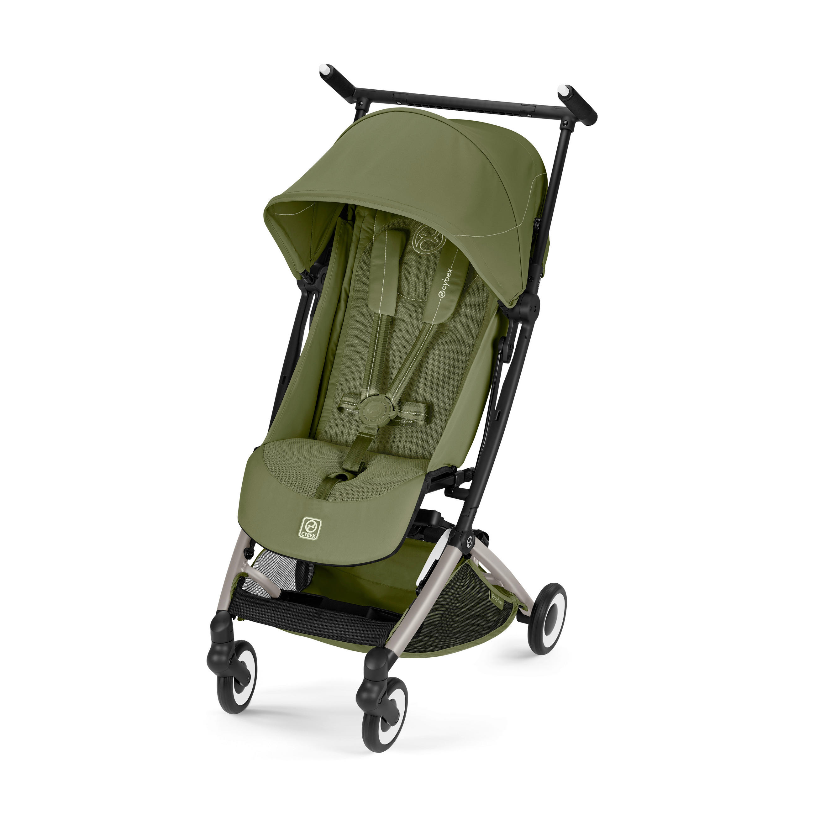 BUGGY LIBELLE TPE Moss Green | khaki  - Taupe/Dunkelgrün, Basics, Kunststoff/Textil (71/52/102cm) - cybex GOLD