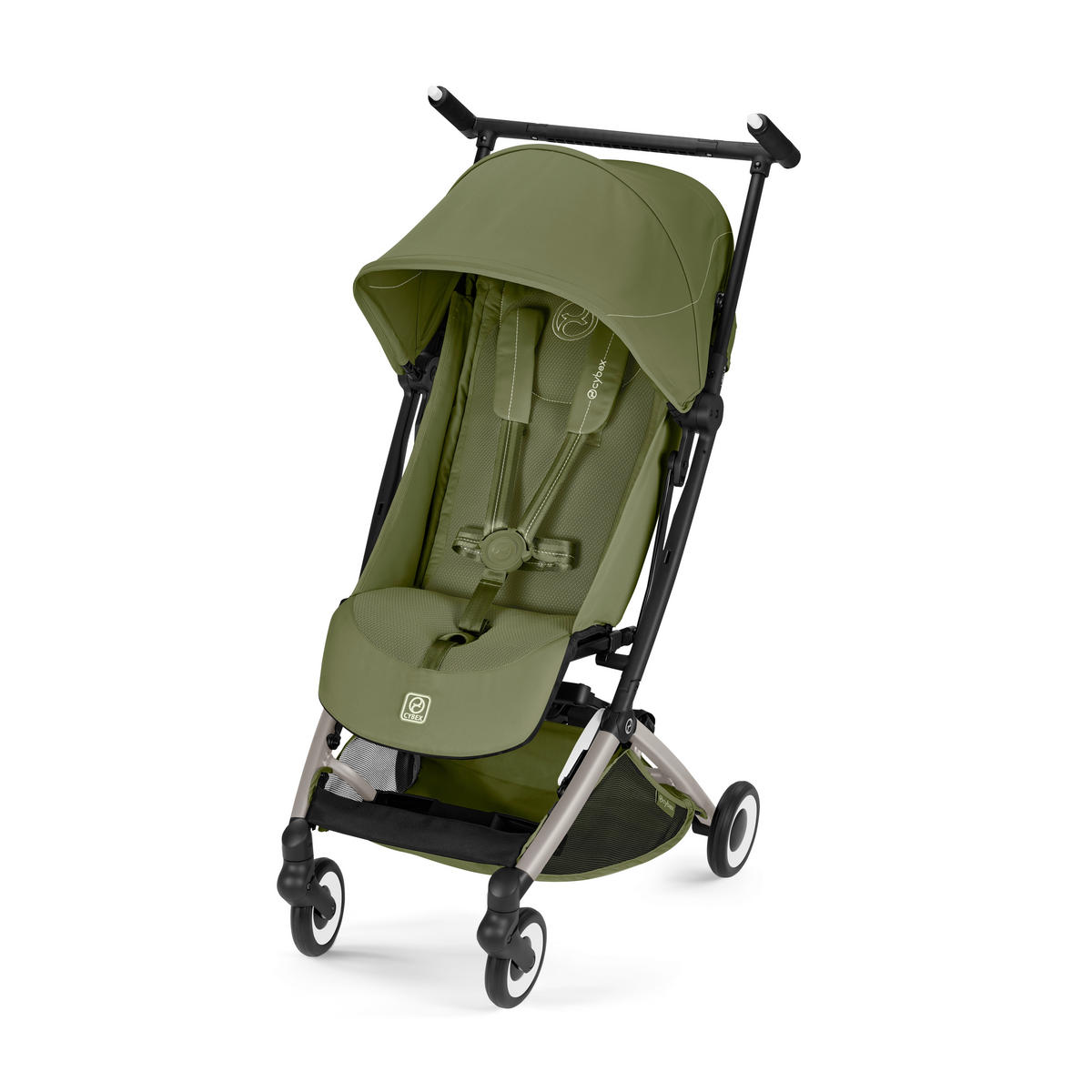 BUGGY LIBELLE TPE Moss Green | khaki  - Taupe/Dunkelgrün, Basics, Kunststoff/Textil (71/52/102cm) - cybex GOLD