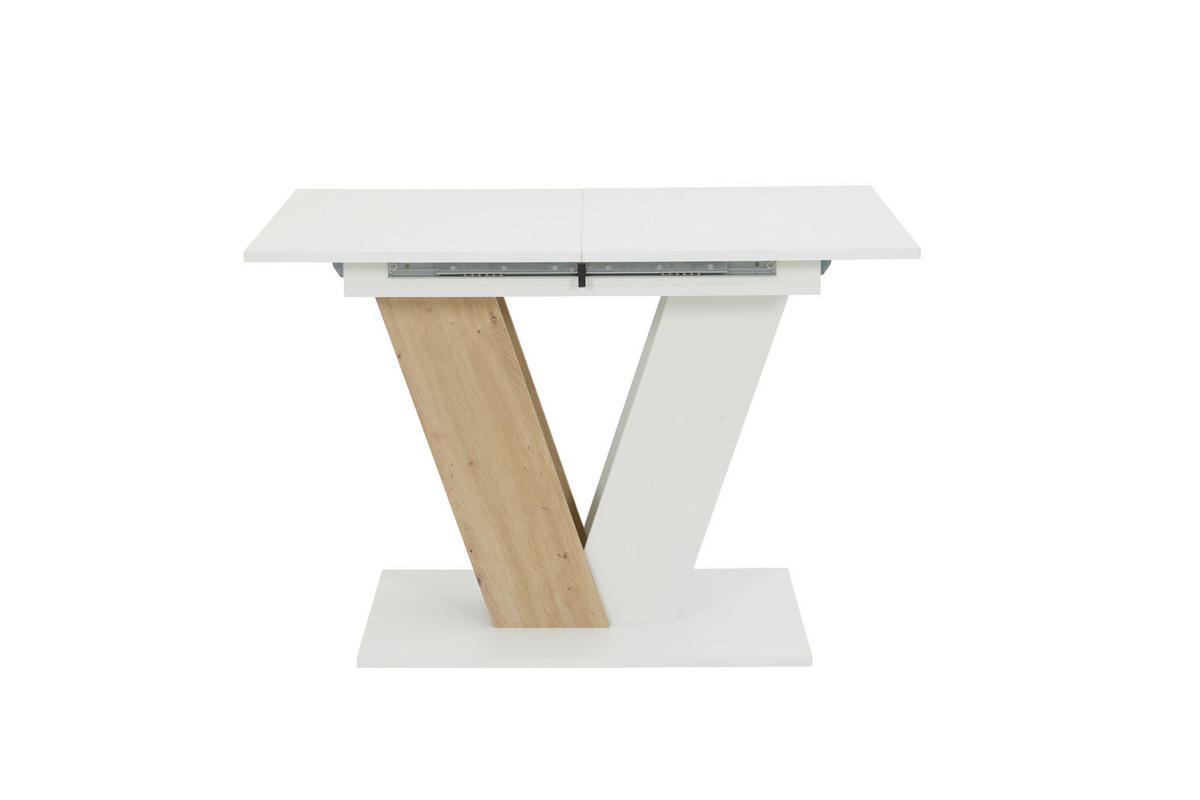 ESSTISCH Weiß, Eiche Artisan rechteckig  ausziehbar  - Weiß/Eiche Artisan, MODERN, Holzwerkstoff (110-150/76/70cm) - MID.YOU