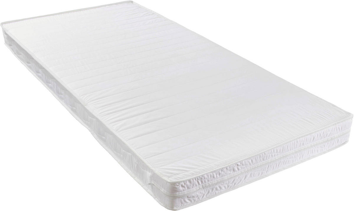 KOMFORTSCHAUMMATRATZE 90/200 cm Höhe ca. 13 cm  - Weiß, Basics, Textil (90/200cm) - Boxxx