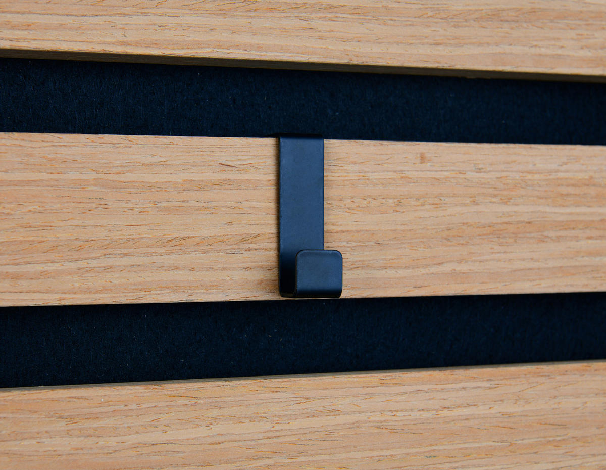 WANDGARDEROBE  in furniert Schwarz, Eiche Artisan  - Schwarz/Eiche Artisan, MODERN, Holzwerkstoff/Textil (80/40/2,1cm) - Milino