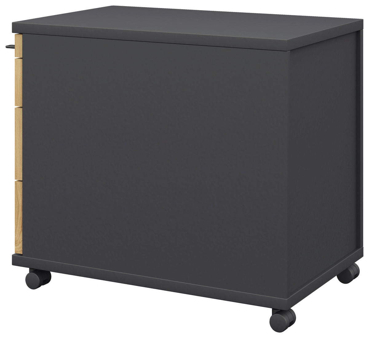 ROLLCONTAINER Hickory  - Anthrazit/Hickory, Design, Holzwerkstoff/Kunststoff (42,7/54,4/60cm) - Moderano