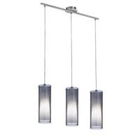 HÄNGELEUCHTE 72,5/7/110 cm  - Schwarz/Weiß, Basics, Glas/Metall (72,5/7/110cm) - Eglo