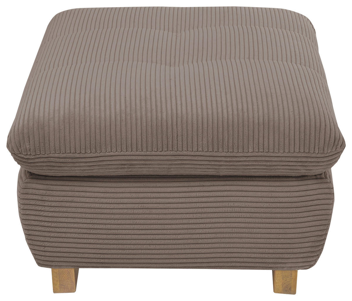 HOCKER Cord Greige  - Greige/Eichefarben, Design, Holz/Textil (106/43/74cm) - SetOne by Musterring
