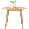 ESSTISCH 100/100/76 cm Echtholz  Holz rund Eichefarben  - Eichefarben, Design, Holz (100/100/76cm) - Cantus