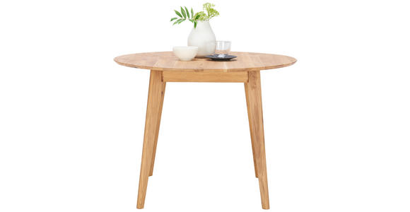 ESSTISCH 100/100/76 cm Echtholz  Holz rund Eichefarben  - Eichefarben, Design, Holz (100/100/76cm) - Cantus