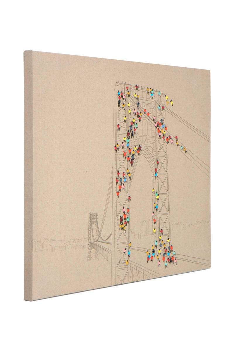 ÖLGEMÄLDE Brücken 100/75 cm  - Multicolor, Trend, Holz/Kunststoff (100/75cm) - Kayoom