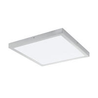 AUFBAULEUCHTE Fueva 50/50/3 cm  - Silberfarben/Weiß, KONVENTIONELL, Kunststoff/Metall (50/50/3cm) - Eglo