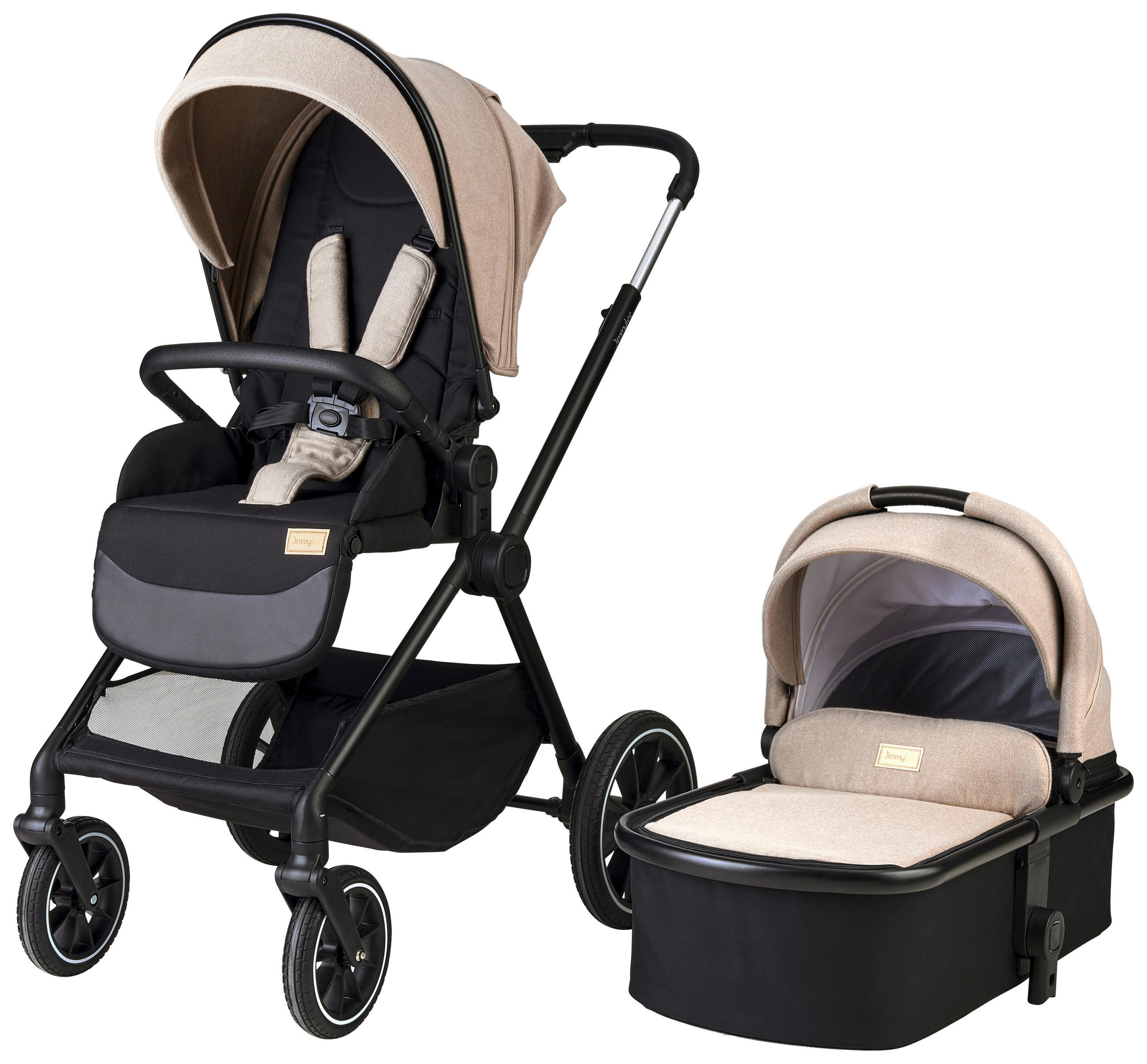 BARNVAGNSSET  - beige/svart, Trend, metall/textil (73/61/110cm) - Jimmylee